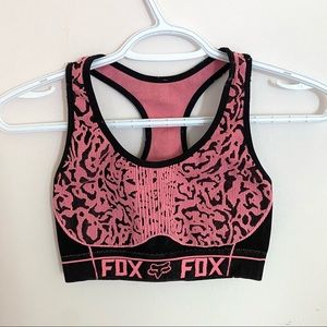 Fox Pink Leopard Print Sports Bra XS